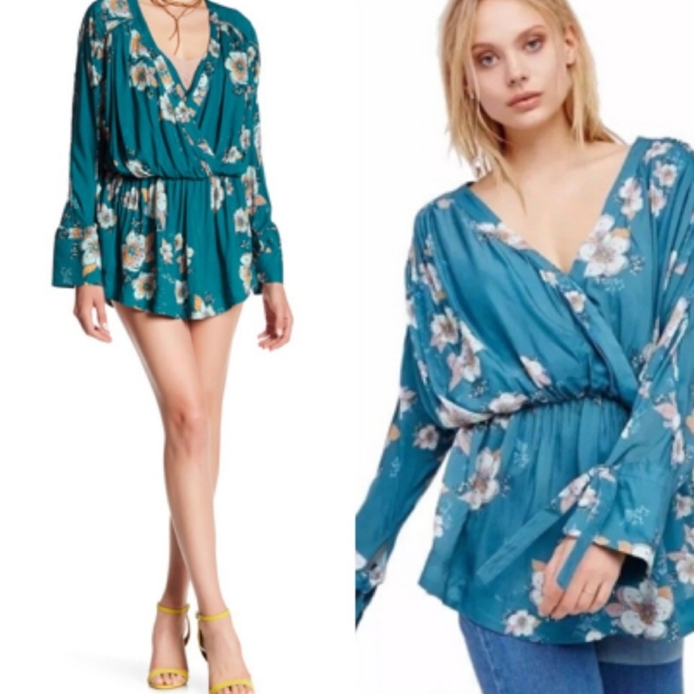 Free People Tuscan Dreams Floral Top